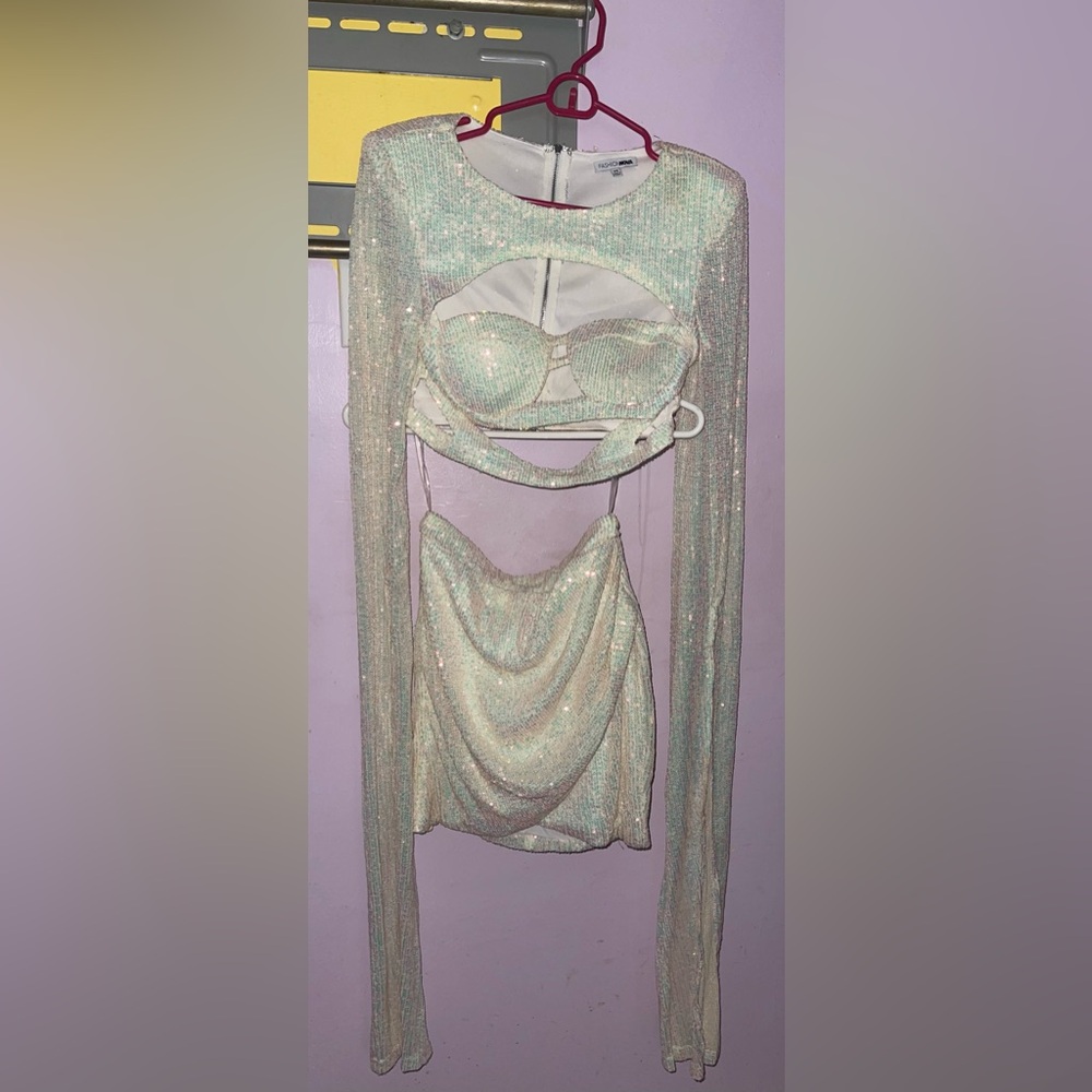 Fashion Nova Sequin two piece set